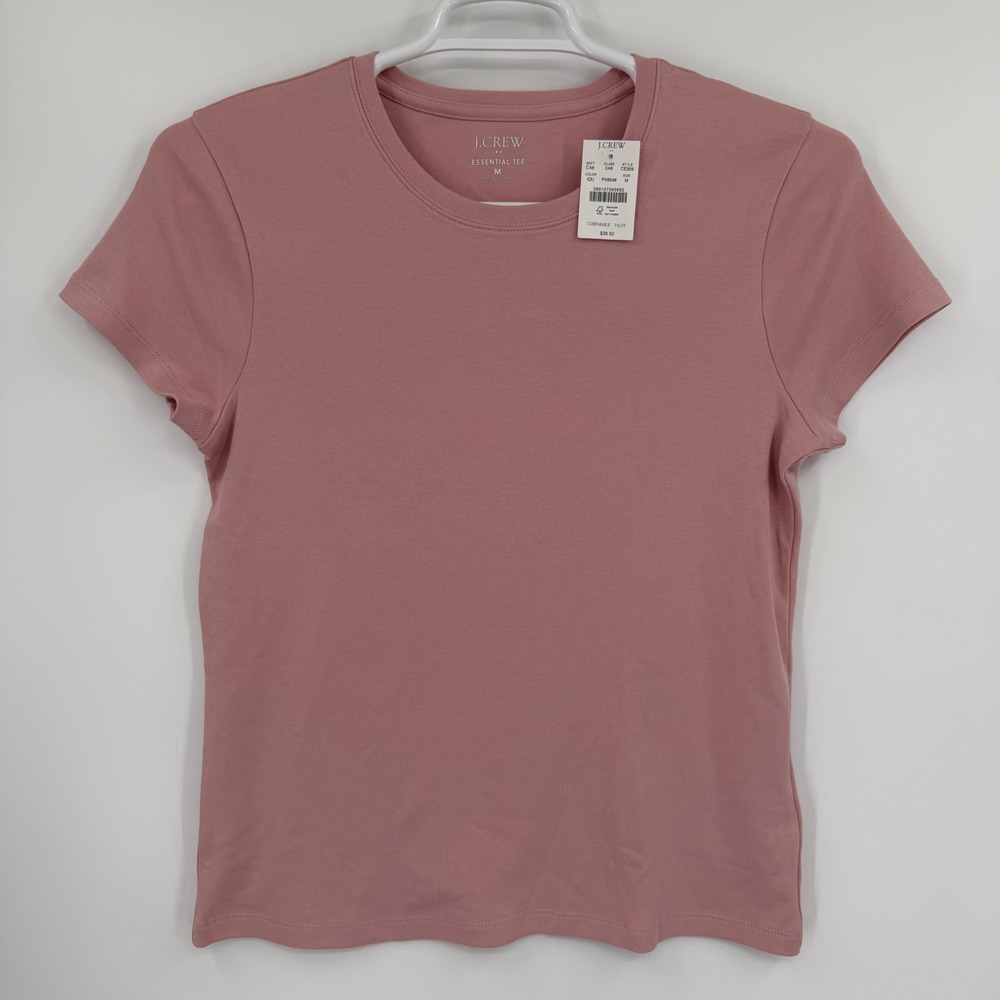 J.Crew Essential Tee Womens Medium Mauve Pink Short Sleeve Cotton T-Shirt CE309